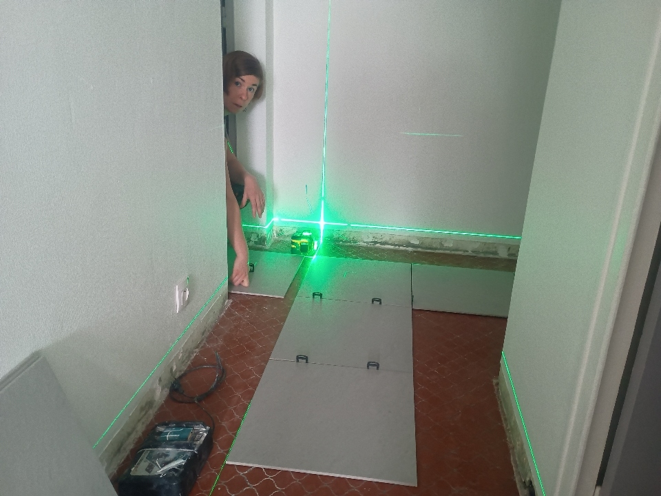 calepinage carrelage laser Périgny La Rochelle alignement